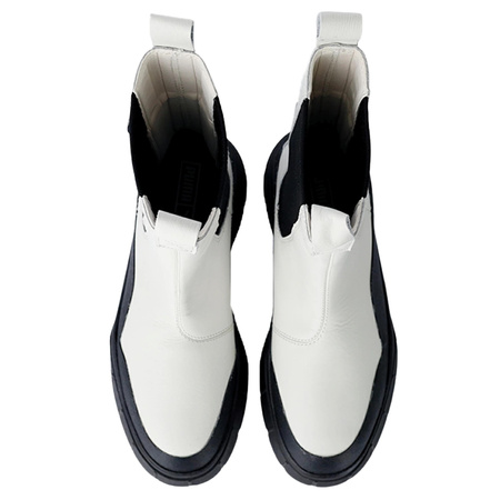 Buty damskie skórzane wysokie botki skóra białe puma mayze 386272 01 r. 38