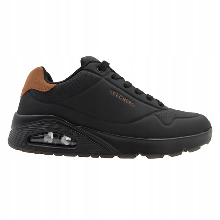 Buty sportowe męskie czarne lekkie wygodne skechers 183004/bbk