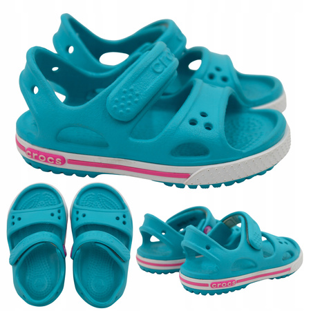 SANDAŁY DZIECIĘCE LEKKIE WYGODNE TURKUSOWE CROCS CROCBAND 148544SL