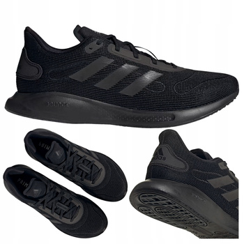 Buty Do Biegania Biegowe Męskie Czarne Wygodne ADIDAS GALAXAR RUM