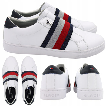 Buty Sneakersy Wygodne Lekkie Białe TOMMY HILFIGER