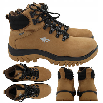 4f BUTY MĘSKIE WYGODNE TREKKINGOWE WYSOKIE NA JESIEŃ ZIMĘ OBMH257 44S 