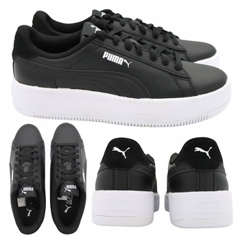Buty damskie PUMA LILY PLATFORM Sneakersy sportowe czarne skóra 