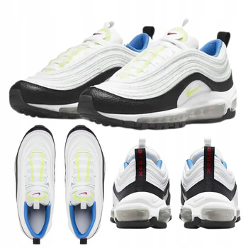 Buty Sneakersy Młodzieżowe Wygodne Białe Skóra NIKE AIR MAX 97 GS