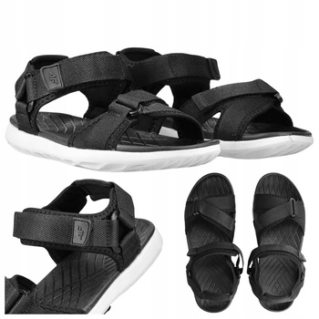 SANDAŁY DZIECIĘCE 4F WYGODNE LEKKIE CZARNE 4FJSS23FSANF036 21S 