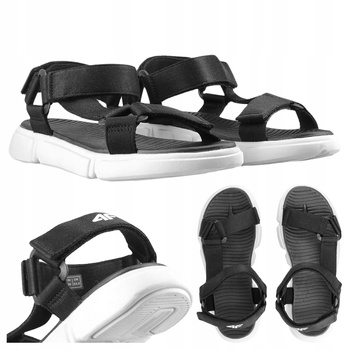 SANDAŁY DZIECIĘCE 4F LEKKIE WYGODNE CZARNE 4FJSS23FSANF025 21S 