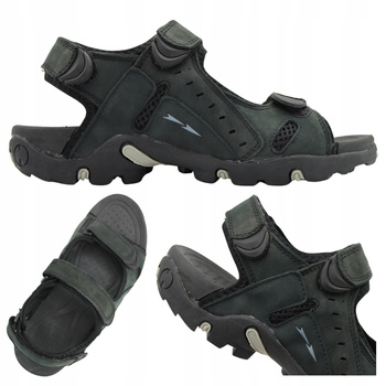 Sandały Wygodne Lekkie Przewiewne Czarne Męskie DK ZT-013 BLACK