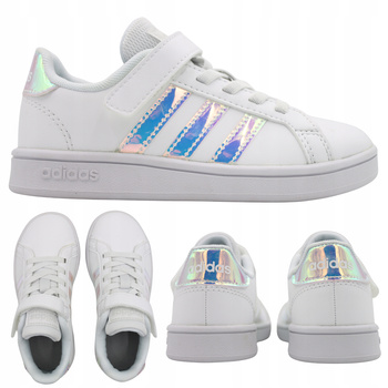 Buty dziecięce ADIDAS GRAND COURT FW1275 sportowe białe sneakersy