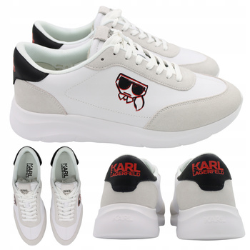 Buty Sneakersy Męskie Wygodne Czarne Skóra KARL LAGERFELD