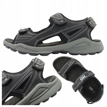 Sandały Męskie Na Lato Wygodne Lekkie W Plener DK 8137 BLK