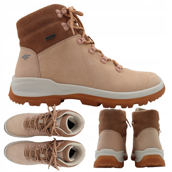 4f BUTY DAMSKIE WYGODNE TREKKINGOWE NA JESIEŃ ZIMĘ OBDH251 560 