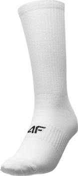 Skarpetki Sportowe Męskie Białe Miękkie Wysokie Za Kostkę 4F
