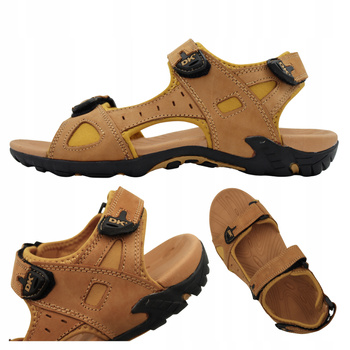 Sandały Męskie Na Lato Lekkie Wygodne Trekkingowe DK ZT-021 CAMEL