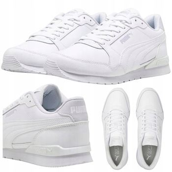 Buty Sportowe Męskie Wygodne Białe Skórzane Skóra PUMA ST RUNNER 