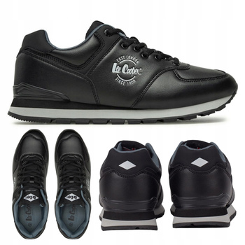 Buty Męskie Miejskie Lekkie Codzienne Wygodne Czarne LEE COOPER