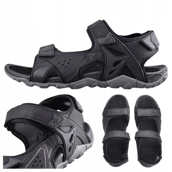 Sandały Buty Męskie Lekkie Wygodne Czarne 4F 4FSS23FSANM027 20S