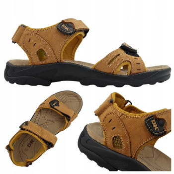 Sandały Na Lato Wygodne Lekkie Przewiewne Męskie DK ZT-029 CAMEL