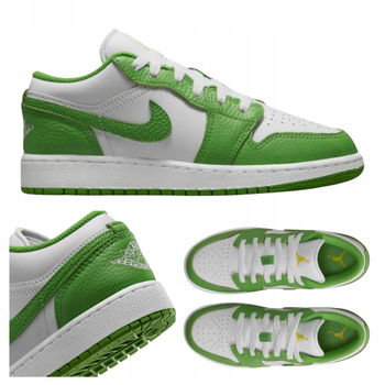 Nike buty sportowe skóra naturalna biały NIKE AIR JORDAN 1 LOW 