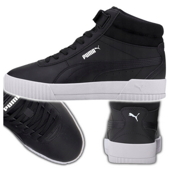 Buty Sportowe Damskie Puma Czarne Sneakersy Wygodne Wysokie Lekkie