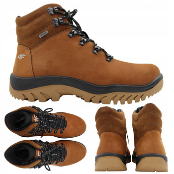 4f BUTY MĘSKIE WYGODNE TREKKINGOWE WYSOKIE NA JESIEŃ ZIMĘ OBMH255 81S 