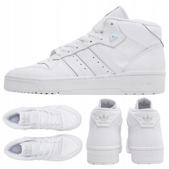 Buty Męskie Sportowe Wysokie ADIDAS RIVALRY wygodne BIAŁE 